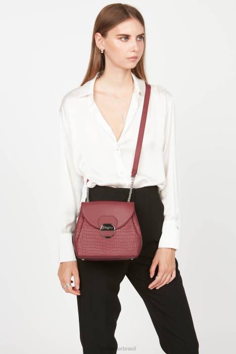 mulheres Lancaster Paris croco framboise bolsa tiracolo pia RBF4549