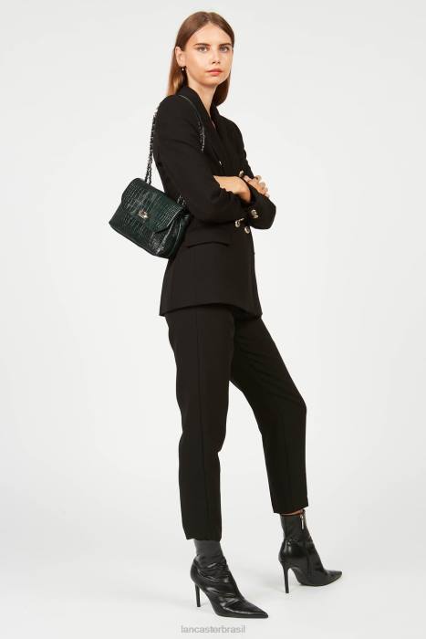 mulheres Lancaster Paris floresta verde bolsa crossbody exótica lezard & croco cn pah23 RBF41485