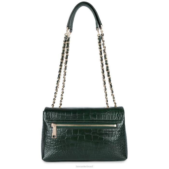 mulheres Lancaster Paris floresta verde bolsa crossbody exótica lezard & croco cn pah23 RBF41485