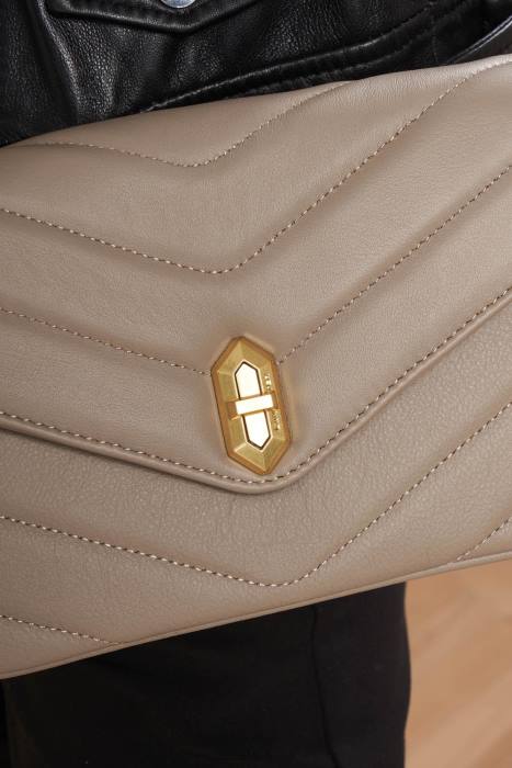 mulheres Lancaster Paris galet fonce bolsa crossbody matelassê macio RBF42408