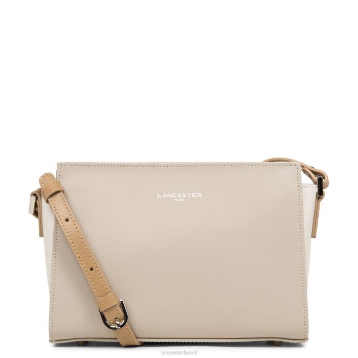 mulheres Lancaster Paris galet rose-cru-nude bolsa crossbody saffiano intemporel RBF4808