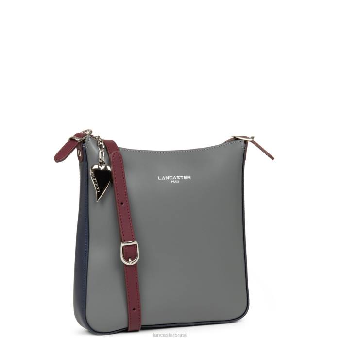 mulheres Lancaster Paris gris bleu fonce-bordeaux bolsa crossbody lisa RBF41918