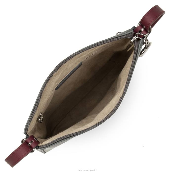 mulheres Lancaster Paris gris bleu fonce-bordeaux bolsa crossbody lisa RBF41918