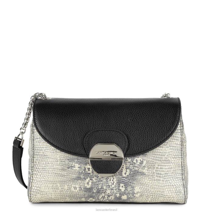 mulheres Lancaster Paris iguana negra bolsa tiracolo pia RBF4565
