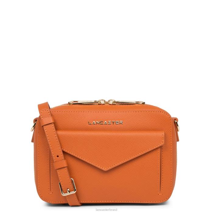 mulheres Lancaster Paris laranja bolsa crossbody assinatura saffiano RBF42109