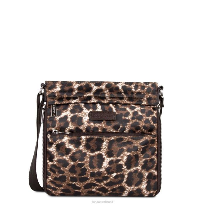 mulheres Lancaster Paris leopardo marrom bolsa crossbody esportiva básica RBF41830