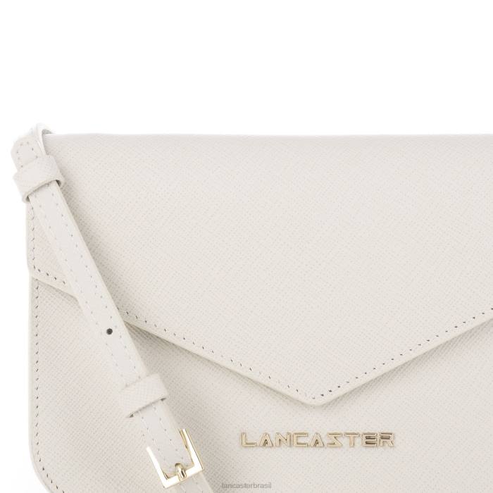 mulheres Lancaster Paris marfim bolsa crossbody pequena assinatura saffiano RBF4105