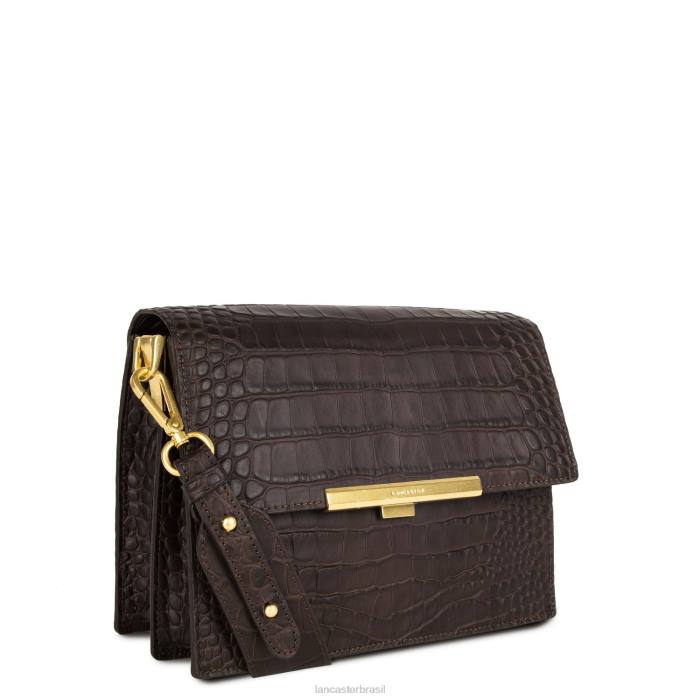 mulheres Lancaster Paris marrom bolsa crossbody exótica lee RBF42036