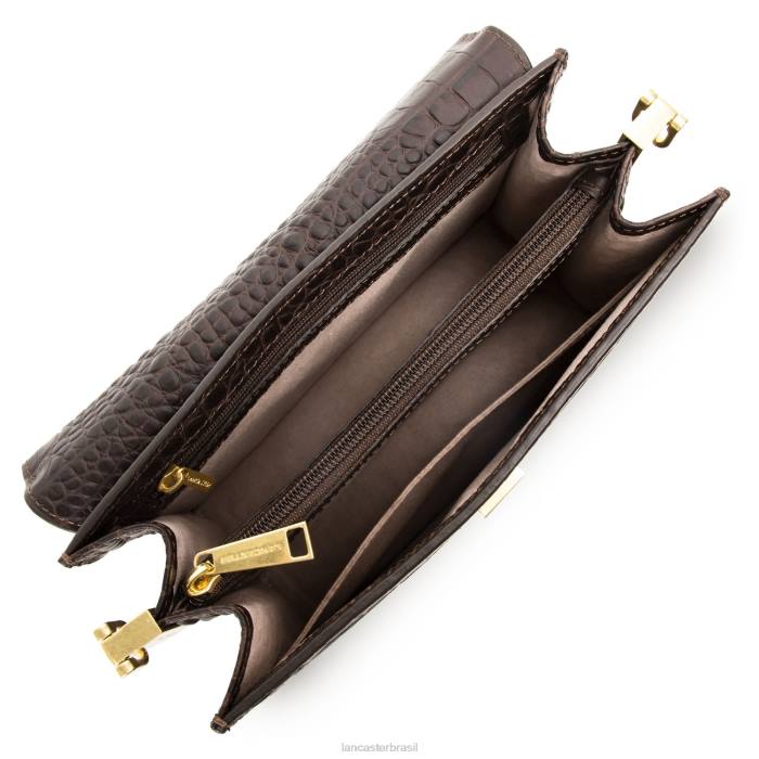 mulheres Lancaster Paris marrom bolsa crossbody exótica lee RBF42036