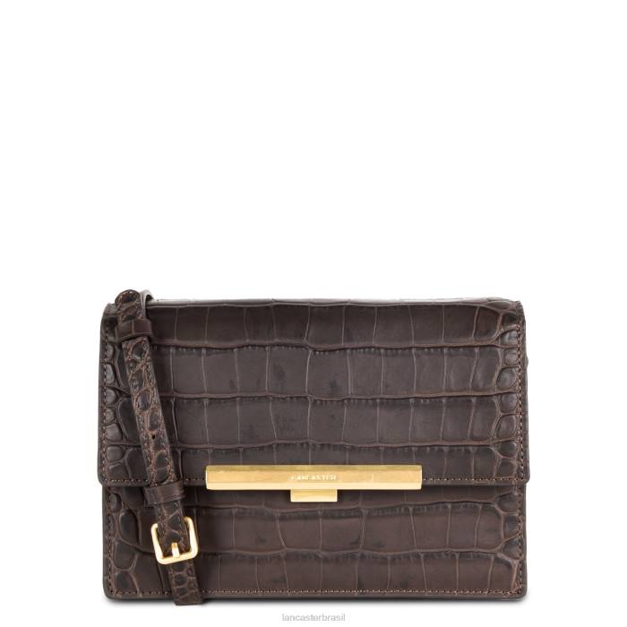 mulheres Lancaster Paris marrom bolsa crossbody exótica lee RBF42044