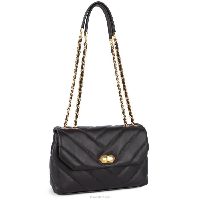mulheres Lancaster Paris marrom bolsa crossbody m matelassê macio RBF41619