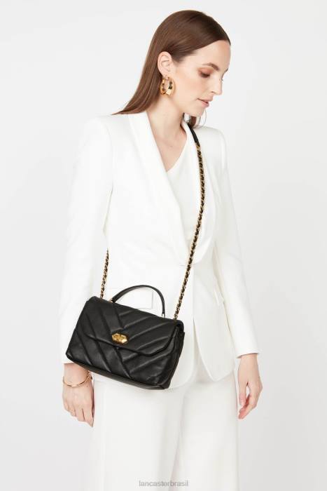 mulheres Lancaster Paris marrom bolsa crossbody m matelassê macio RBF41619