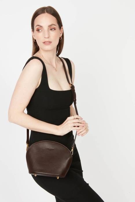 mulheres Lancaster Paris marrom bolsa crossbody pequena legenda RBF41860