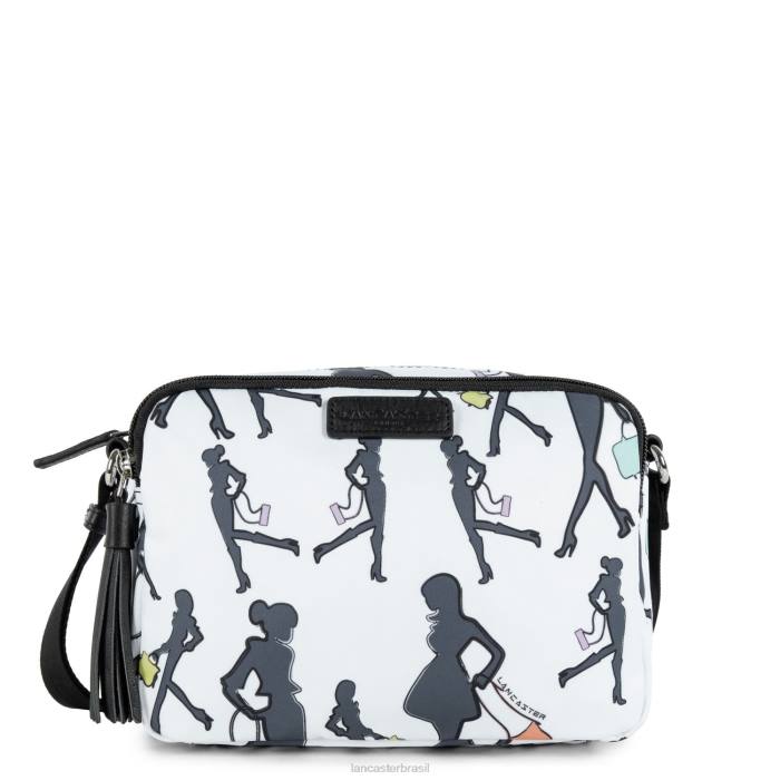 mulheres Lancaster Paris multi branco bolsa crossbody pompom básica RBF41773