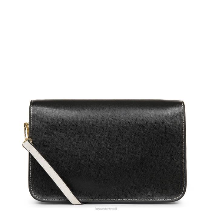 mulheres Lancaster Paris noir-champanhe-marfim bolsa crossbody assinatura saffiano RBF42124