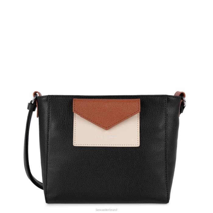 mulheres Lancaster Paris noir-galet rosa-conhaque bolsa crossbody maia RBF41907