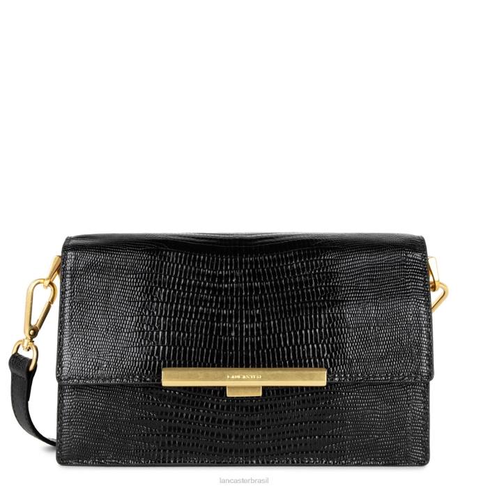 mulheres Lancaster Paris noir-lezard bolsa crossbody exótica lee RBF42028