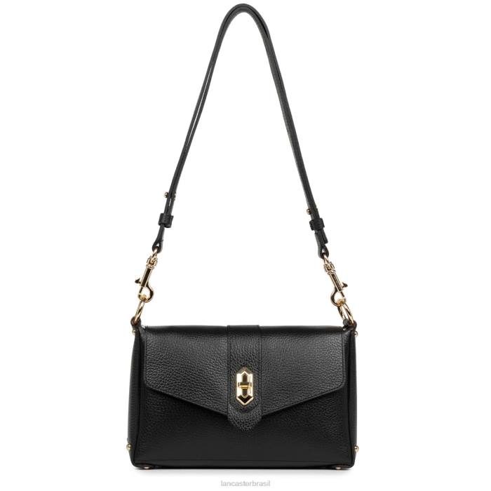 mulheres Lancaster Paris noir nu bolsa crossbody pequena foulonne dupla RBF41446