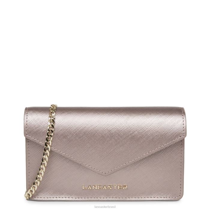 mulheres Lancaster Paris ou rosa bolsa crossbody pequena assinatura saffiano RBF4128