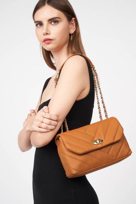 mulheres Lancaster Paris ouro bolsa crossbody m matelassê macio RBF41608