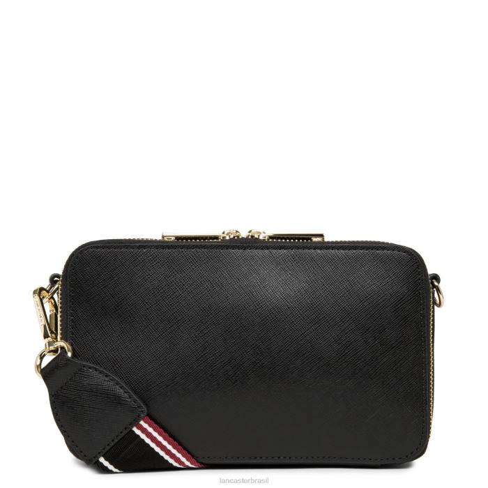 mulheres Lancaster Paris preto bolsa crossbody assinatura saffiano RBF42073