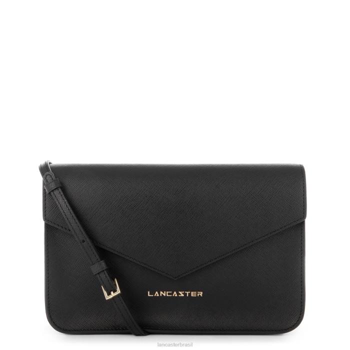 mulheres Lancaster Paris preto bolsa crossbody assinatura saffiano RBF42112