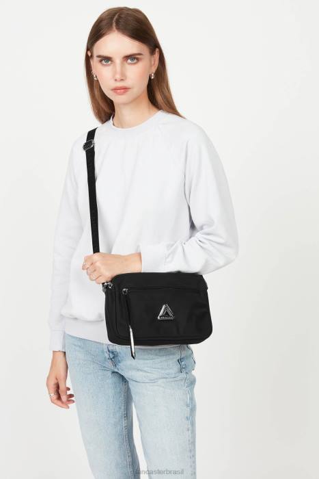 mulheres Lancaster Paris preto bolsa crossbody básica verni RBF41847