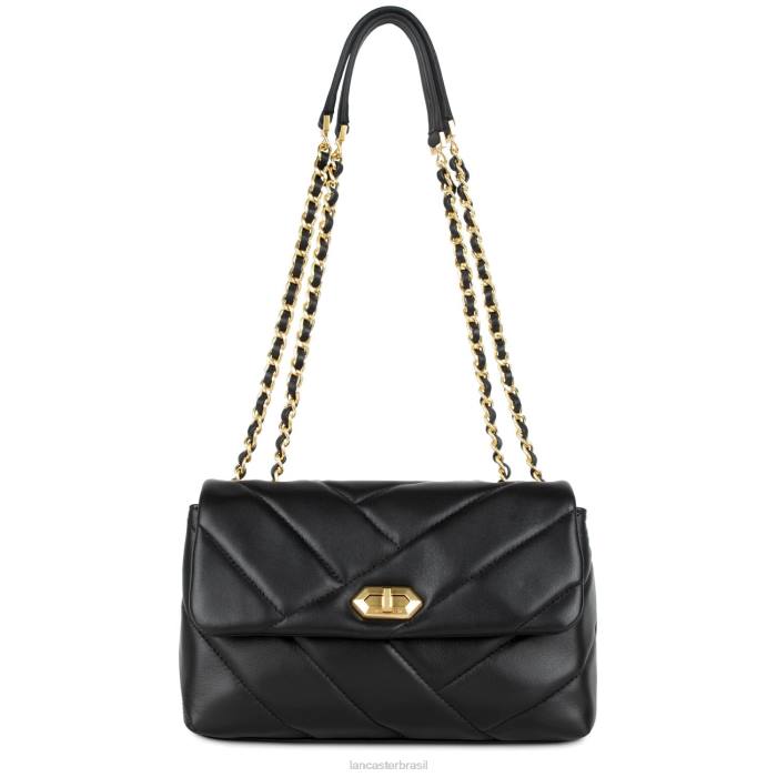 mulheres Lancaster Paris preto bolsa crossbody croise matelassê RBF42147