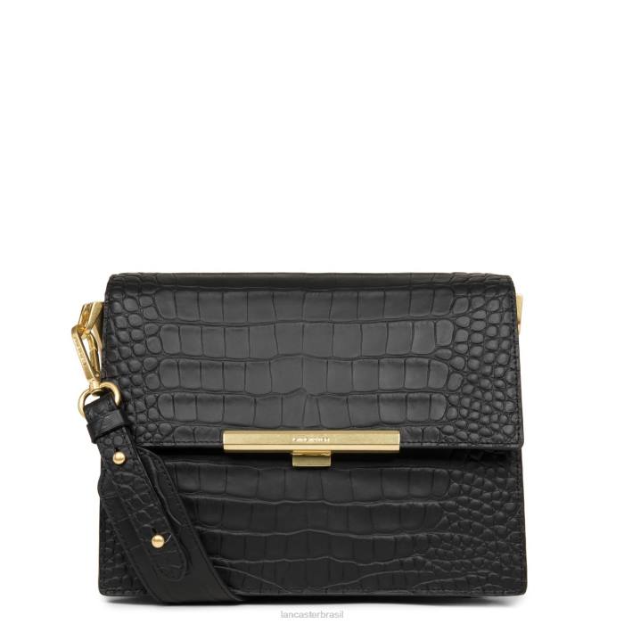 mulheres Lancaster Paris preto bolsa crossbody exótica lee RBF42034