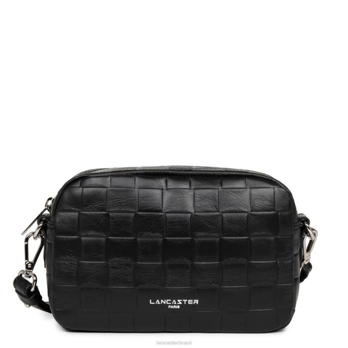 mulheres Lancaster Paris preto bolsa crossbody gaufre RBF42238