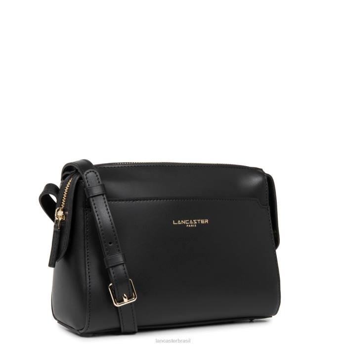 mulheres Lancaster Paris preto bolsa crossbody lisa ou RBF42299