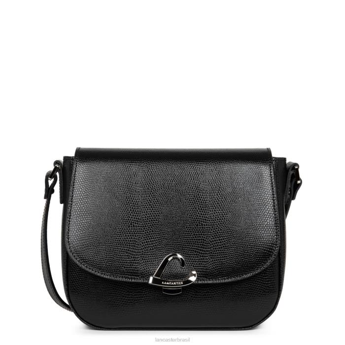 mulheres Lancaster Paris preto bolsa crossbody lucertola RBF42158