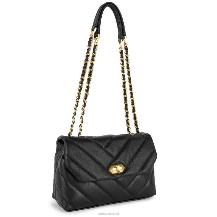 mulheres Lancaster Paris preto bolsa crossbody m matelassê macio RBF41611