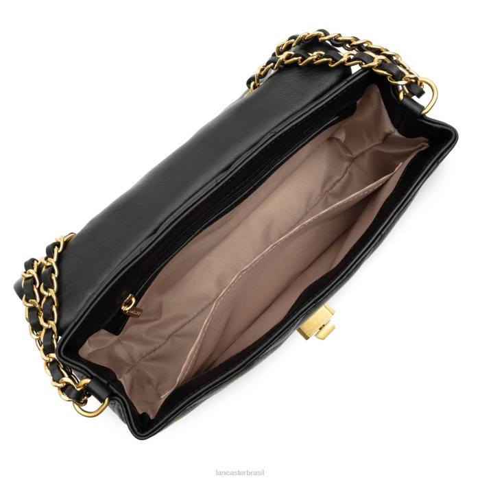 mulheres Lancaster Paris preto bolsa crossbody m matelassê macio RBF41611