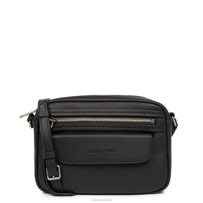 mulheres Lancaster Paris preto bolsa crossbody macia vintage RBF42277