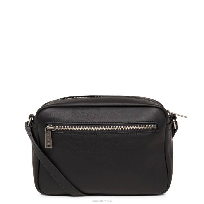 mulheres Lancaster Paris preto bolsa crossbody macia vintage RBF42277