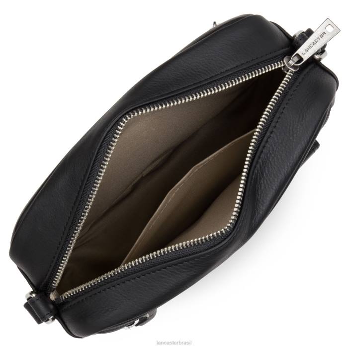 mulheres Lancaster Paris preto bolsa crossbody macia vintage RBF42277
