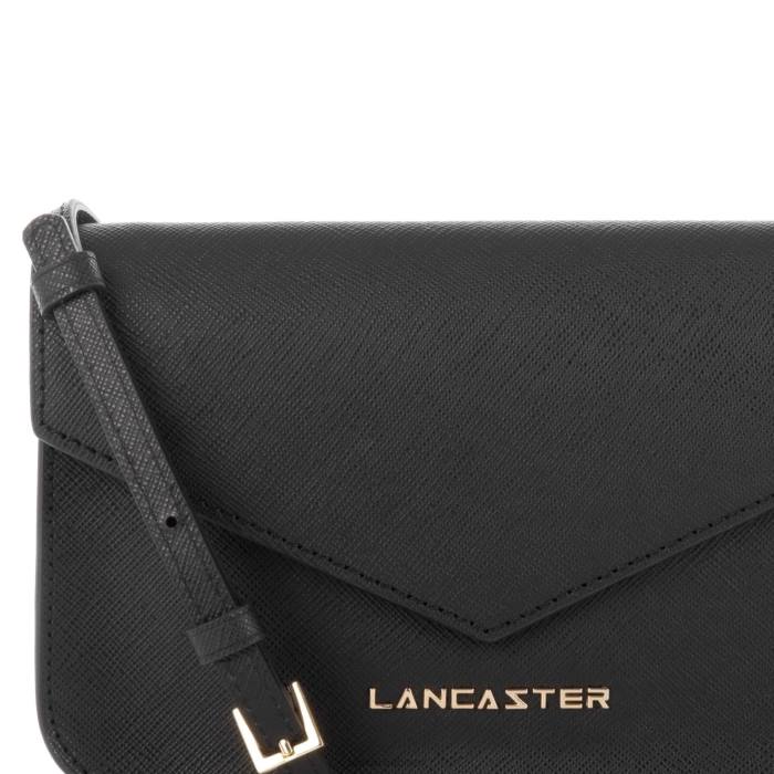 mulheres Lancaster Paris preto bolsa crossbody pequena assinatura saffiano RBF4103