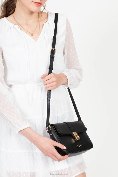 mulheres Lancaster Paris preto bolsa crossbody pequena foulonne milano RBF41323