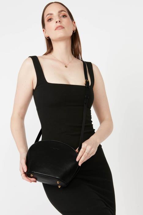 mulheres Lancaster Paris preto bolsa crossbody pequena legenda RBF41861