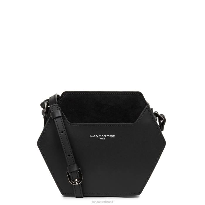 mulheres Lancaster Paris preto bolsa crossbody pequena lisa ruche RBF42191