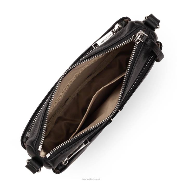 mulheres Lancaster Paris preto bolsa crossbody pequena melodia suave RBF41959