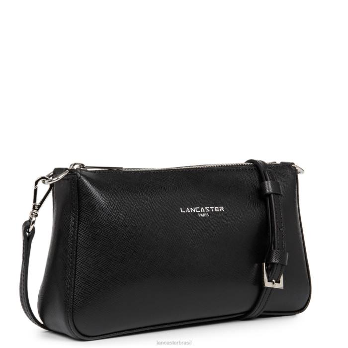mulheres Lancaster Paris preto bolsa crossbody saffiano intemporel RBF41941