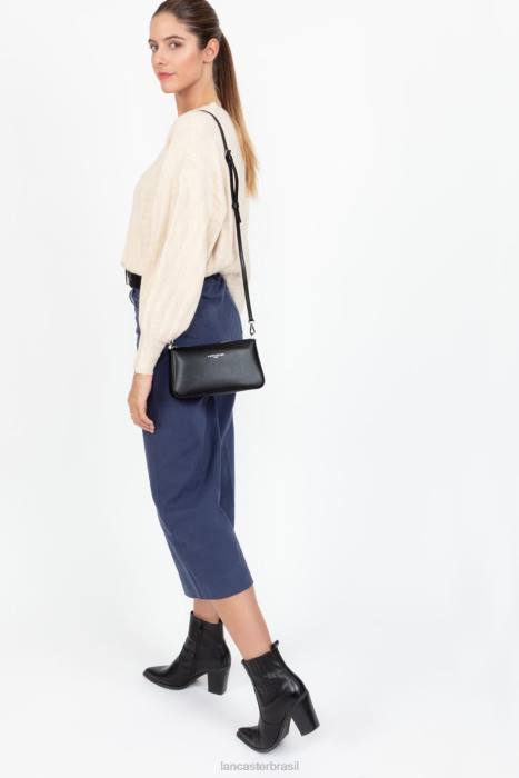 mulheres Lancaster Paris preto bolsa crossbody saffiano intemporel RBF41941