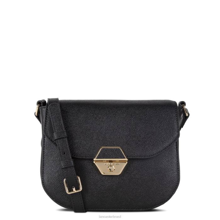 mulheres Lancaster Paris preto bolsa tiracolo delphino RBF4532