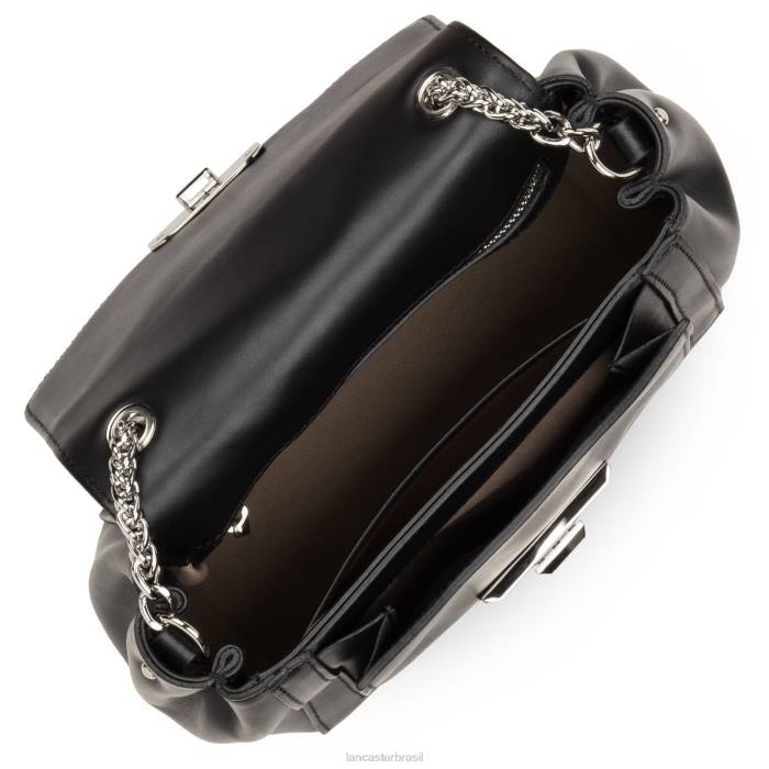 mulheres Lancaster Paris preto croco bolsa crossbody parisienne sophia RBF42347