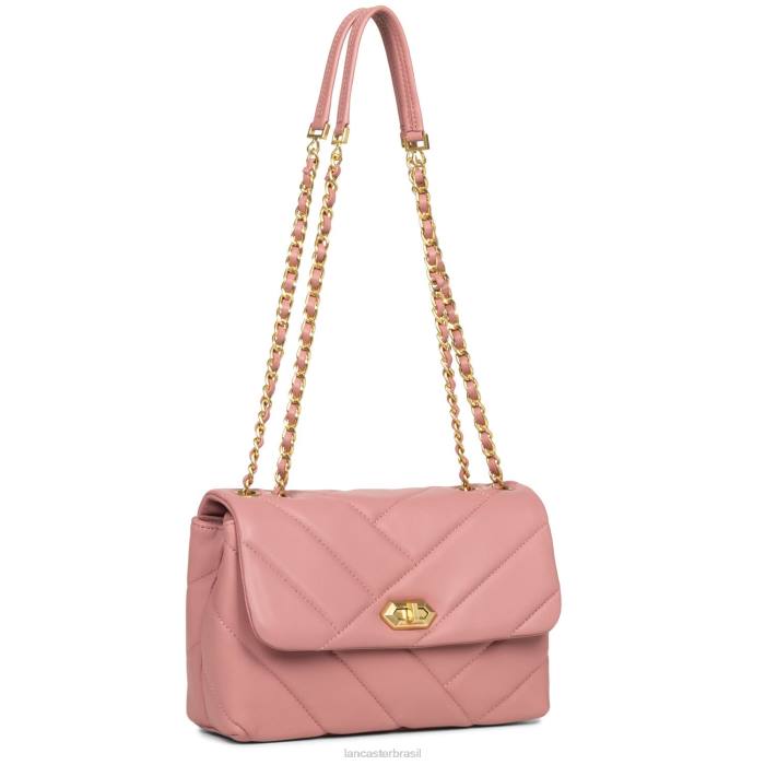 mulheres Lancaster Paris rosa cender bolsa crossbody croise matelassê RBF42146