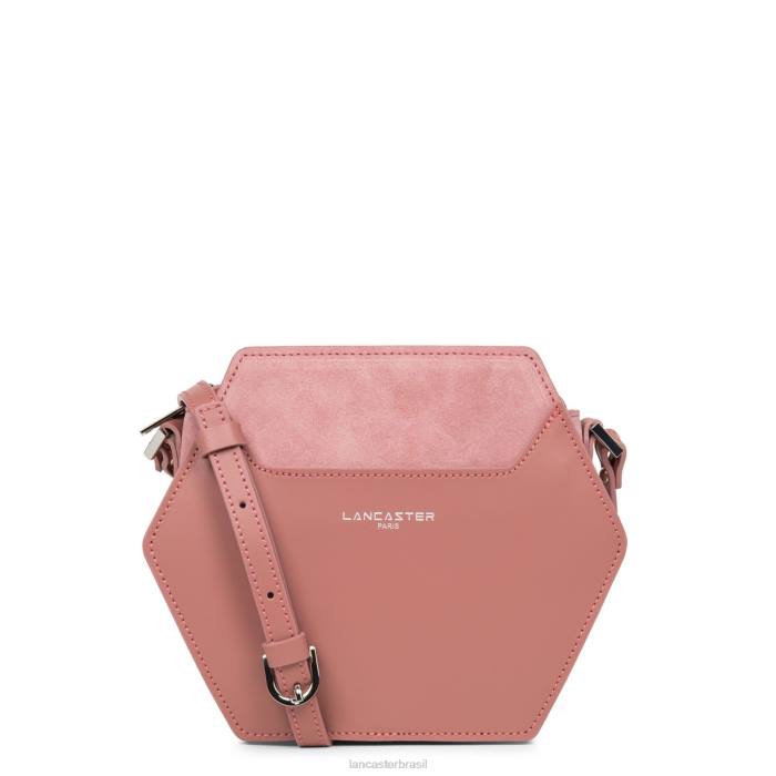 mulheres Lancaster Paris rosa cender bolsa crossbody pequena lisa ruche RBF42193