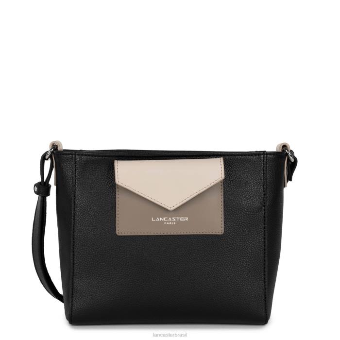 mulheres Lancaster Paris rosa noir-taupe-galet bolsa crossbody maia RBF41891