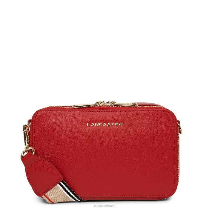 mulheres Lancaster Paris rouge bolsa crossbody assinatura saffiano RBF42072